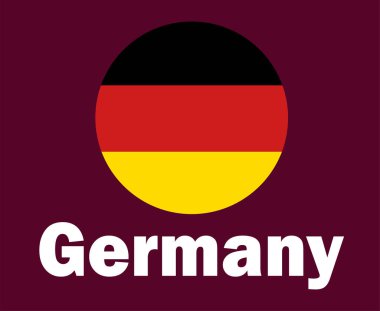 Almanya Bayrağı İsimleri Sembol Tasarımı Avrupa Futbolu Son Vektörü Avrupa Ülkeleri Futbol Takımları İllüstrasyonu