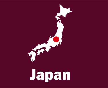 Japonya İsim Simgesi Tasarımlı Bayrak Asya Futbolu Final Vektörü Asya Ülkeleri Futbol İllüstrasyonları