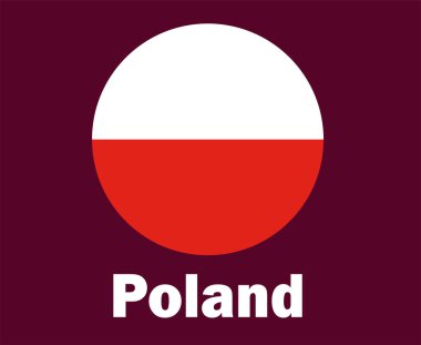 Polonya Bayrağı İsim Sembol Tasarımı Avrupa Futbolu Avrupa Final Vektörü Avrupa Ülkeleri Futbol Takımları İllüstrasyonu