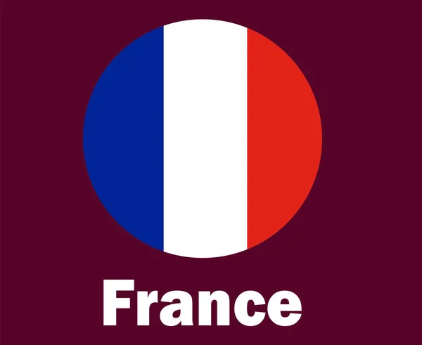 名前を持つフランスの旗シンボルデザインヨーロッパサッカー決勝ベクトルヨーロッパ諸国サッカーチームイラスト — ストックベクタ