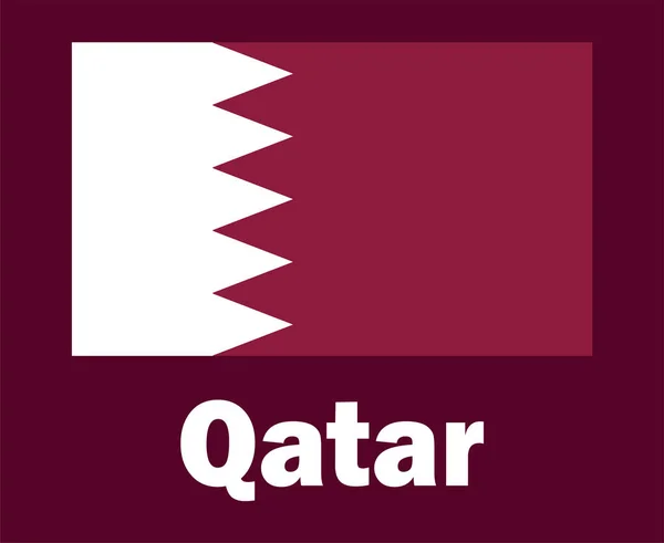 Эмблема Флага Катара Именами Символ Дизайн Азиатский Футбол Финал Векторные — стоковый вектор