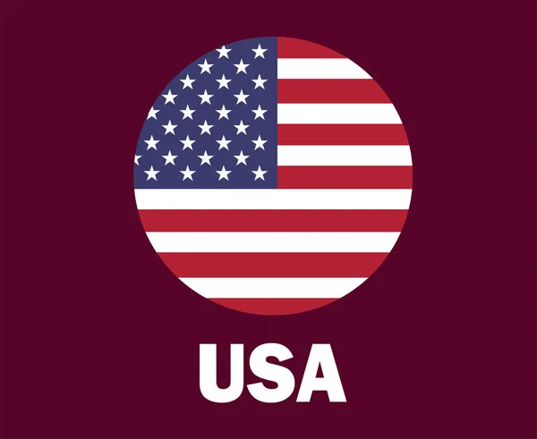 United States Flag Names Symbol Design North America Football Final — Stock Vector
