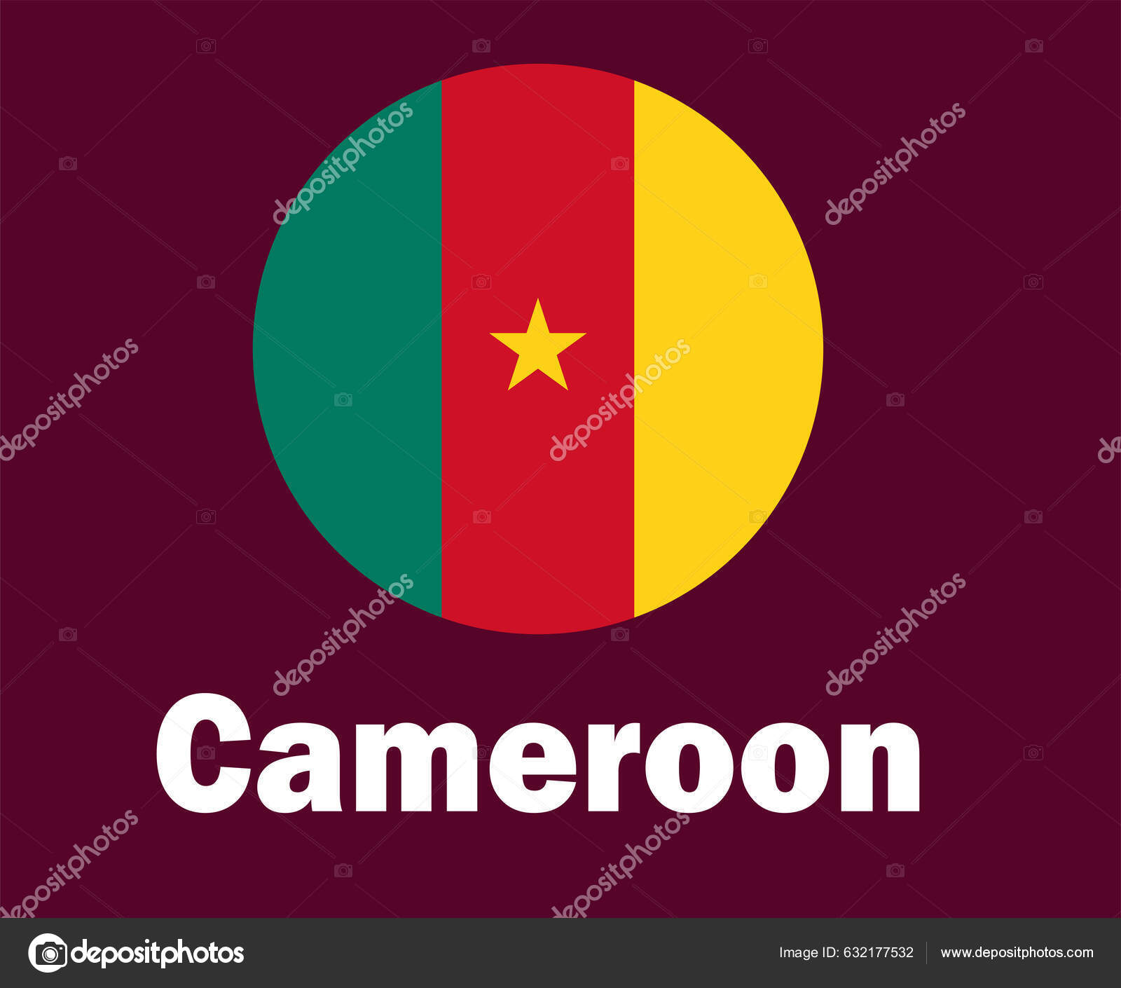 Cameroon Flag Names Symbol Design Africa Football Final Vector African ...