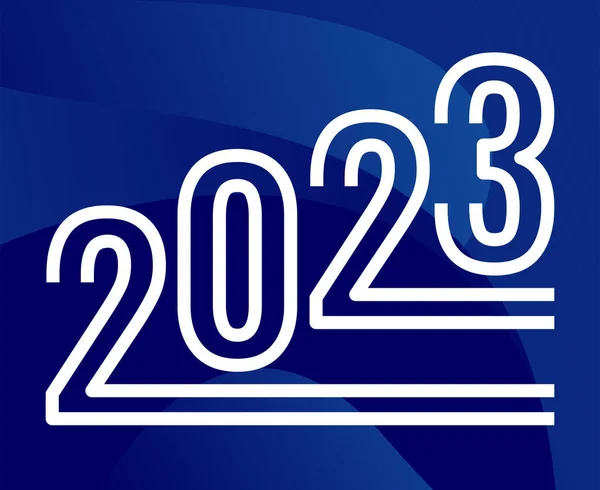 2023 White Happy New Year Holiday Abstract Vector Illustration Design — Stockový vektor