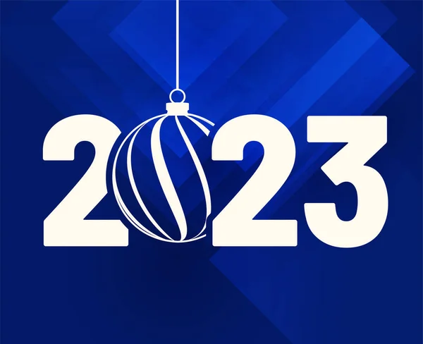 2023 Рік Білий Абстрактний Векторний Ілюстраційний Дизайн Синім Градієнтним Тлом — стоковий вектор
