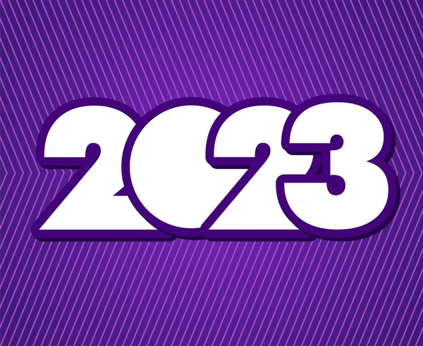 2023 Year White Purple Abstract Vector Illustration Design Purple Gradient — Stockvektor