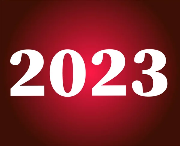 2023 Ευτυχισμένο Νέο Έτος Διακοπές Λευκό Αφηρημένη Διάνυσμα Εικονογράφηση Σχεδιασμός — Διανυσματικό Αρχείο