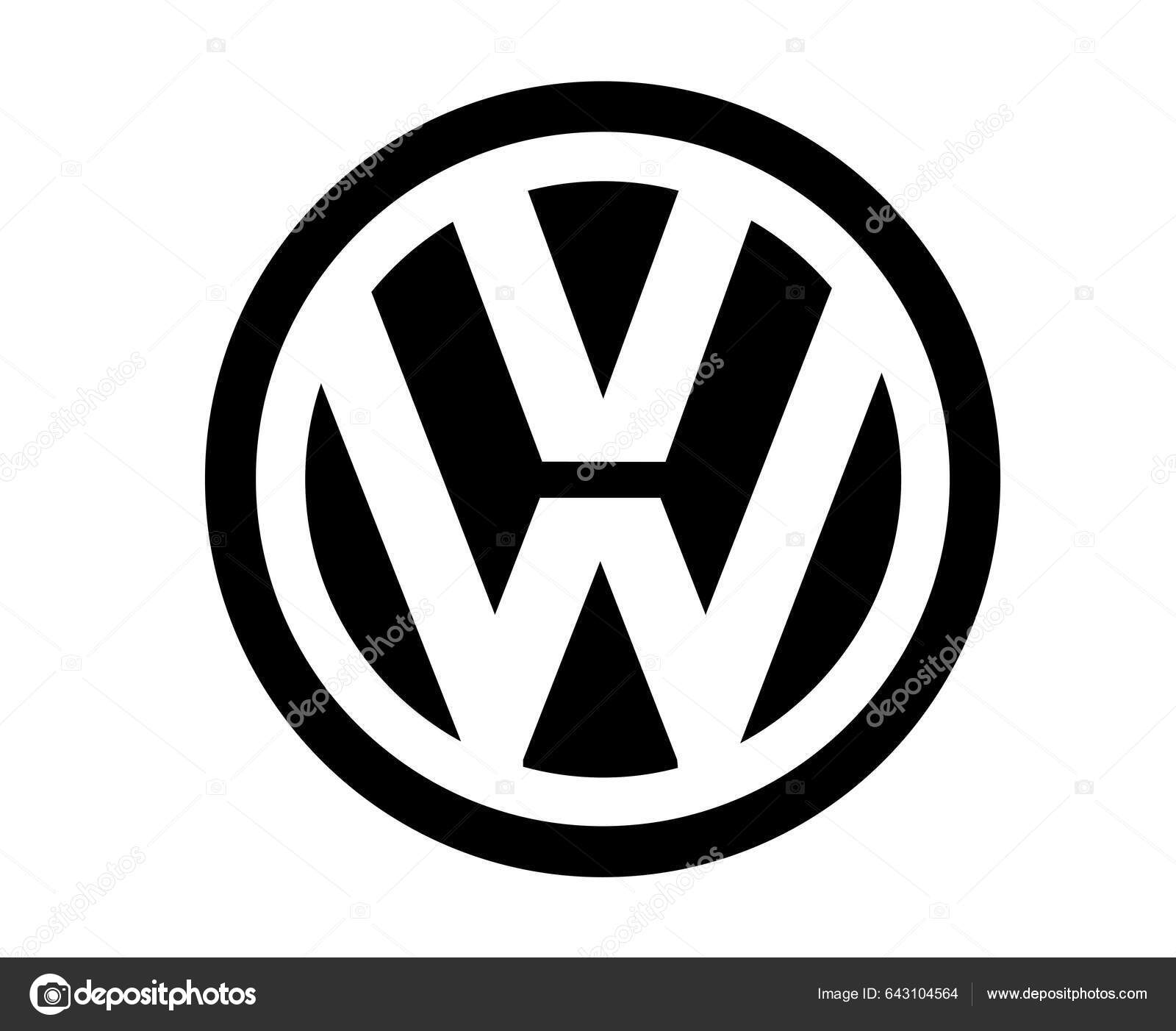 Volkswagen Marca Logo Símbolo Coche Negro