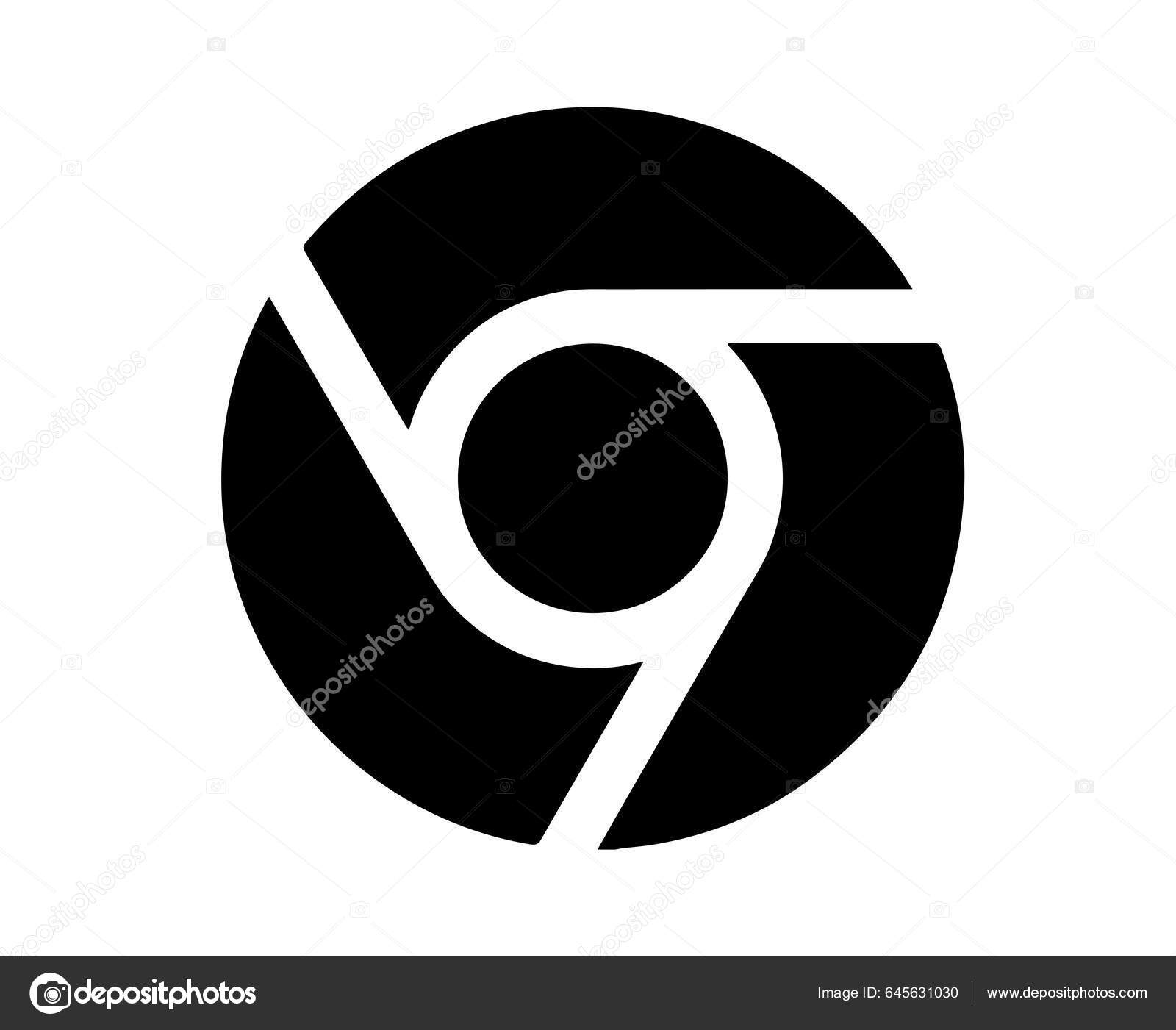 Google Chrome Symbol Logo Black Design Vector Illustration Stock Vector by ©JosephBK 645631030