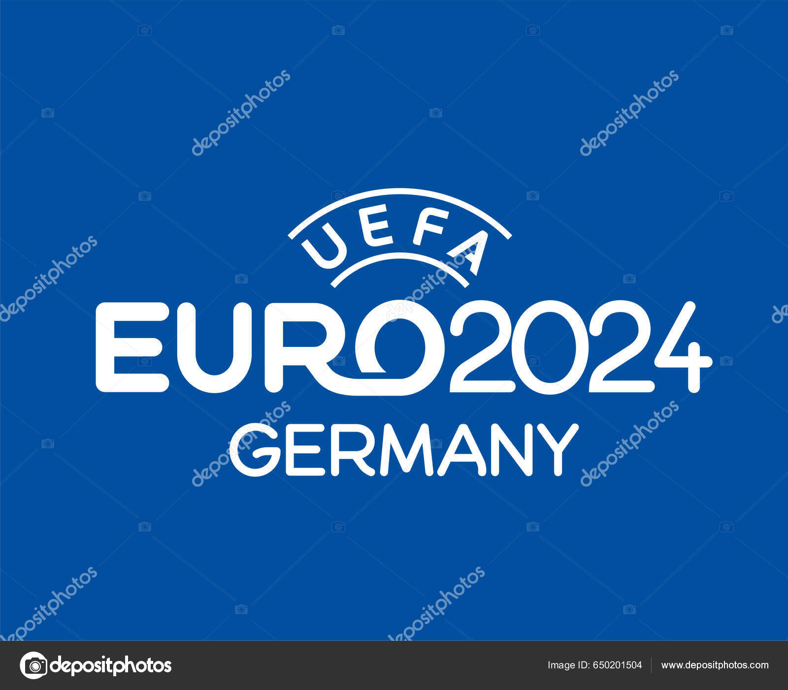 Euro 2024 Germany Logo Official Symbol Name White European Football
