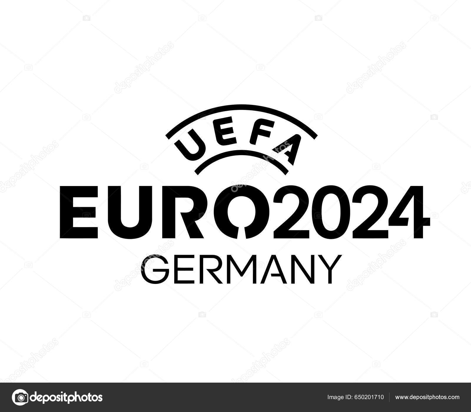 Euro 2024 Germany Symbol Logo Official Name Black European Football