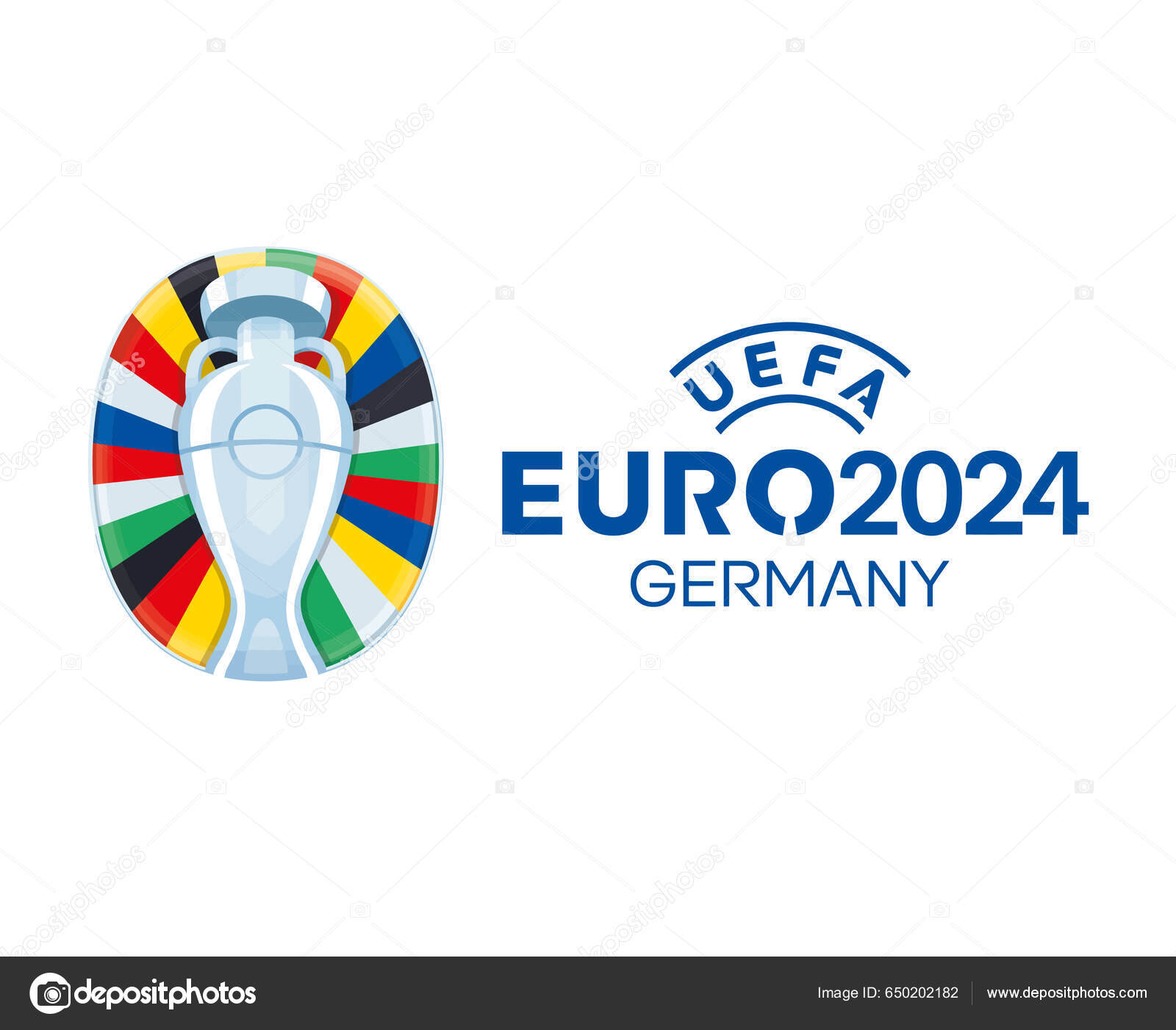 Euro 2024 Alemanha Logotipo Oficial Com Nome Símbolo Futebol Europeu