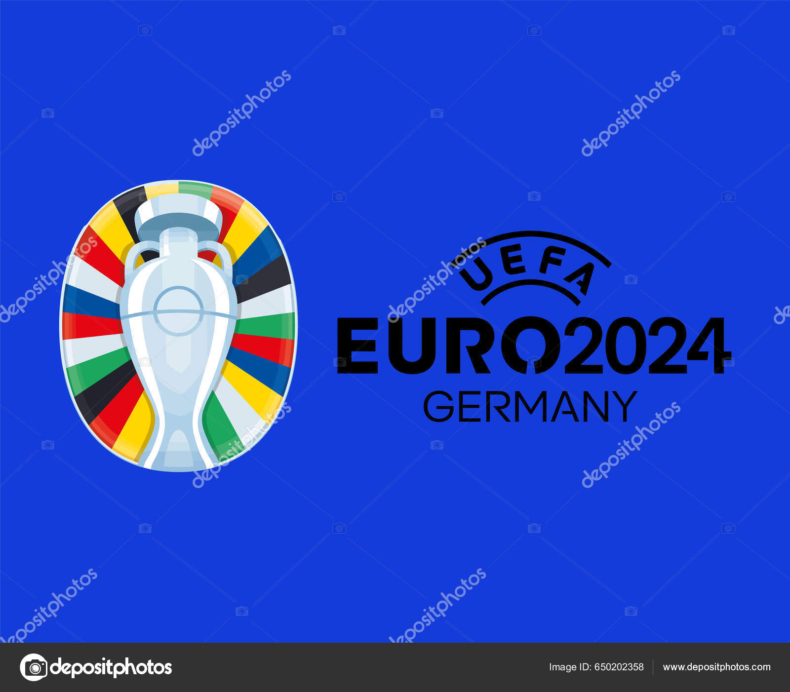 Euro 2024 Germany Official Logo Name Black Symbol European Football