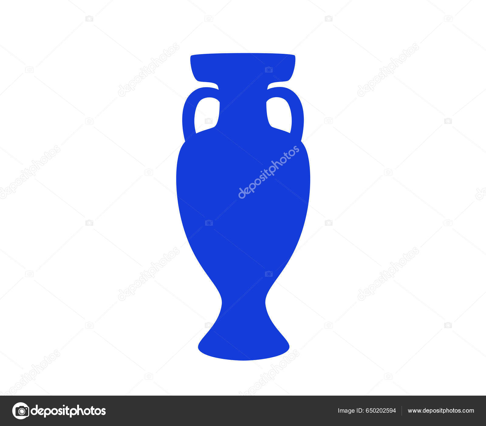 Euro 2024 Uefa Trophy Blue Symbol European Football Final Design Stock