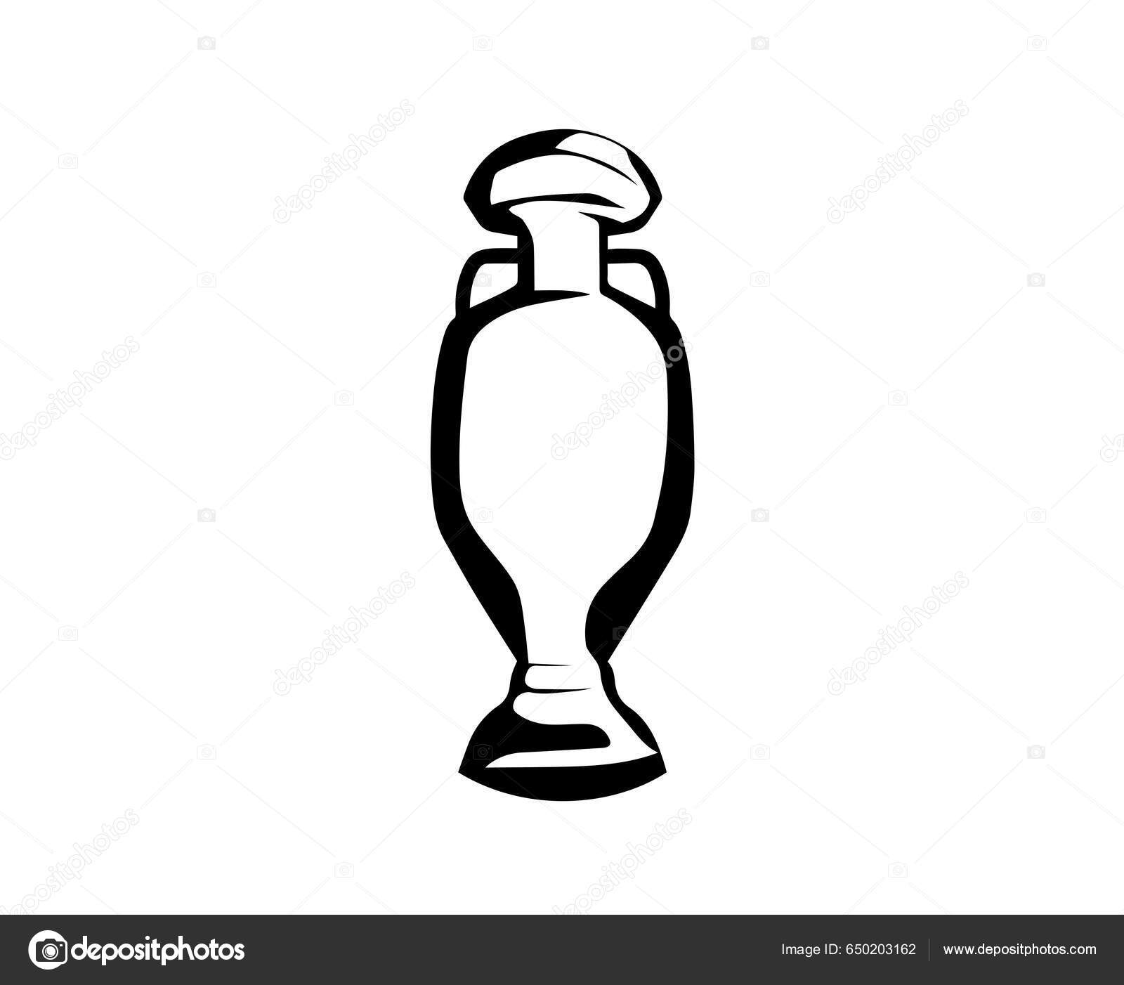 Euro 2025 Germany Trophy Official Logo Black Symbol European Football