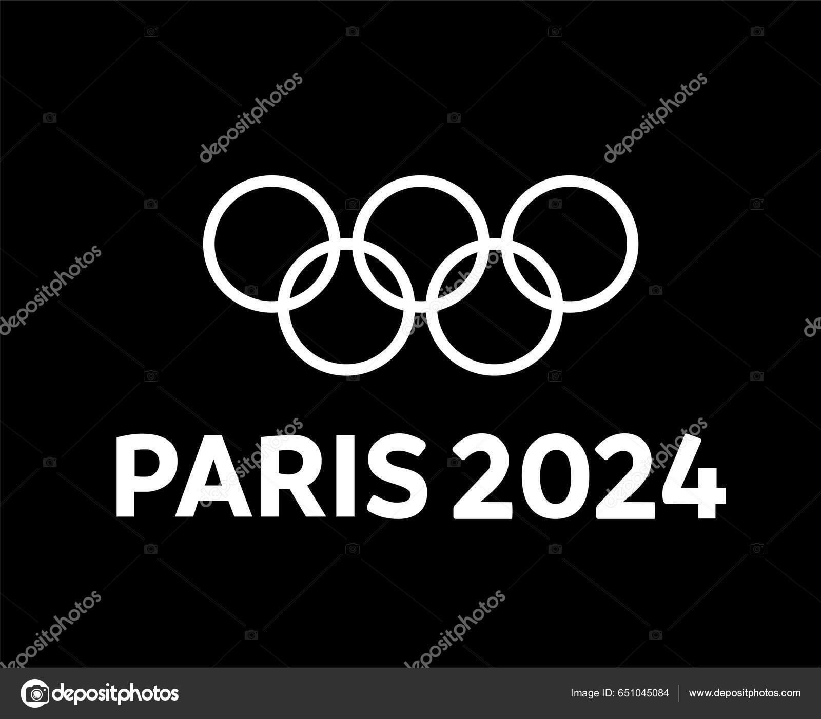 Juegos Olímpicos París 2024 Logo Símbolo Oficial Blanco Diseño