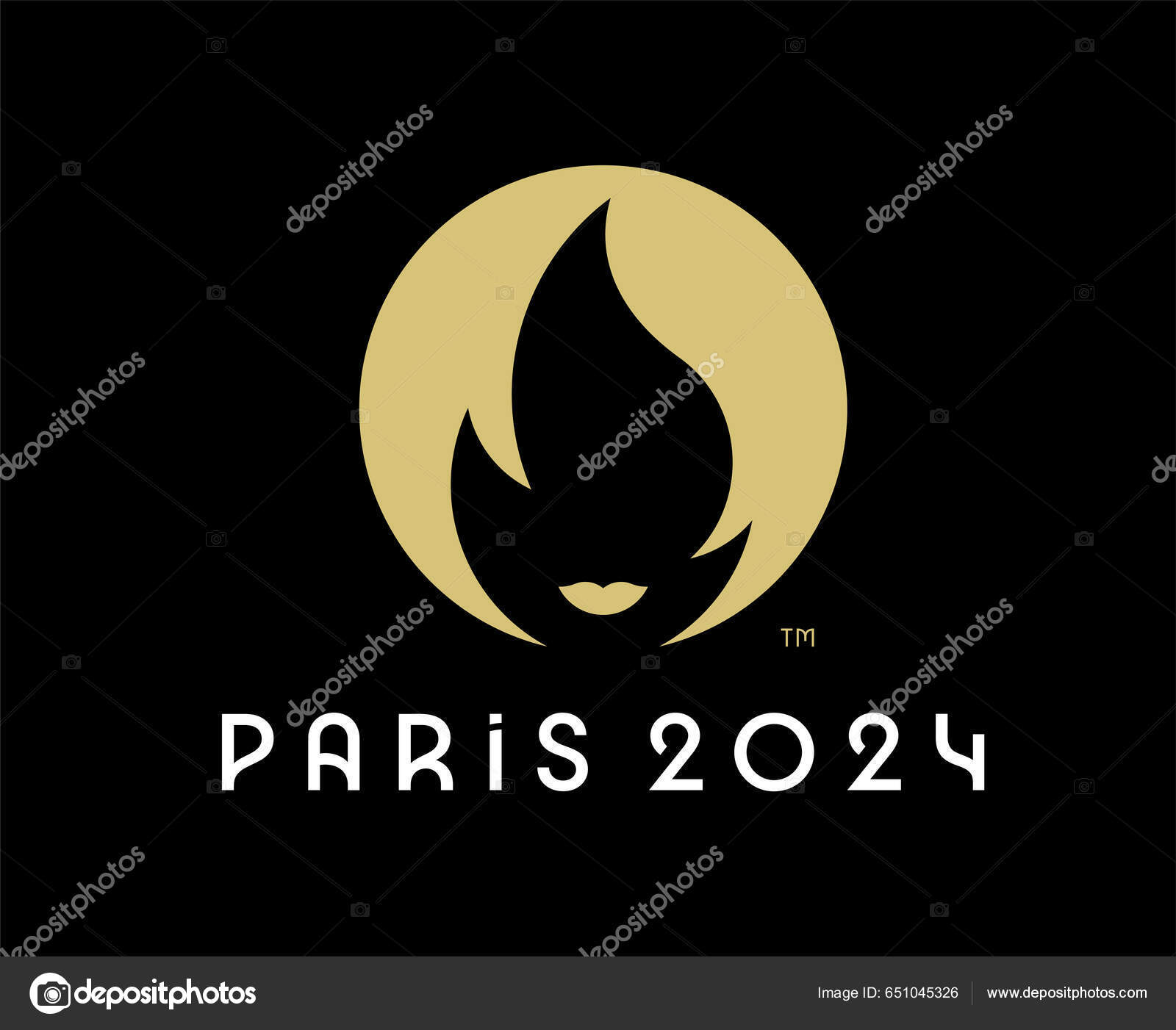 Logo Paris 2024 Illustration Vectorielle Abstraite Symbole Des Jeux