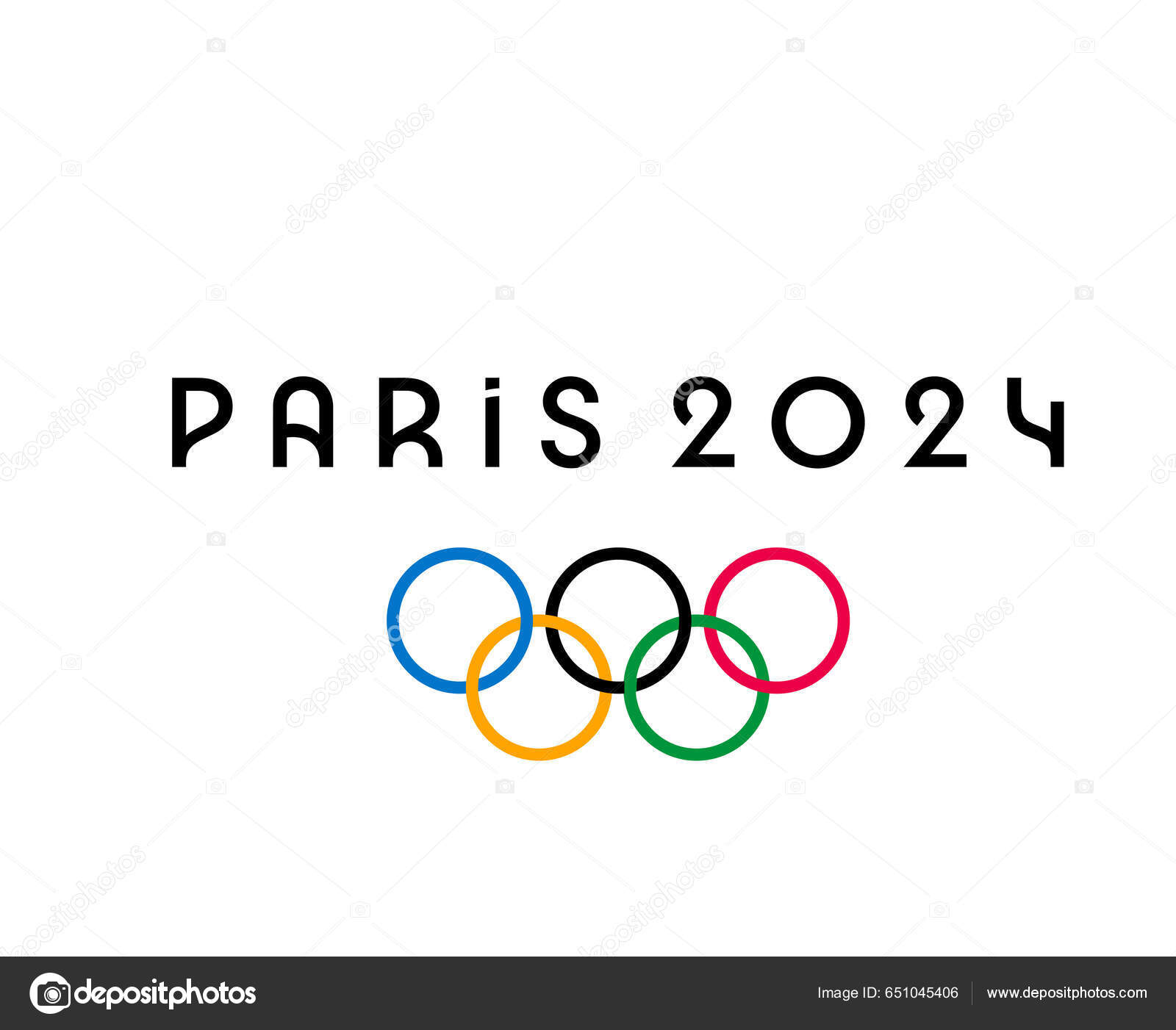 Olympic Games Paris 2024 Official Symbol Logo Abstract Design Vector