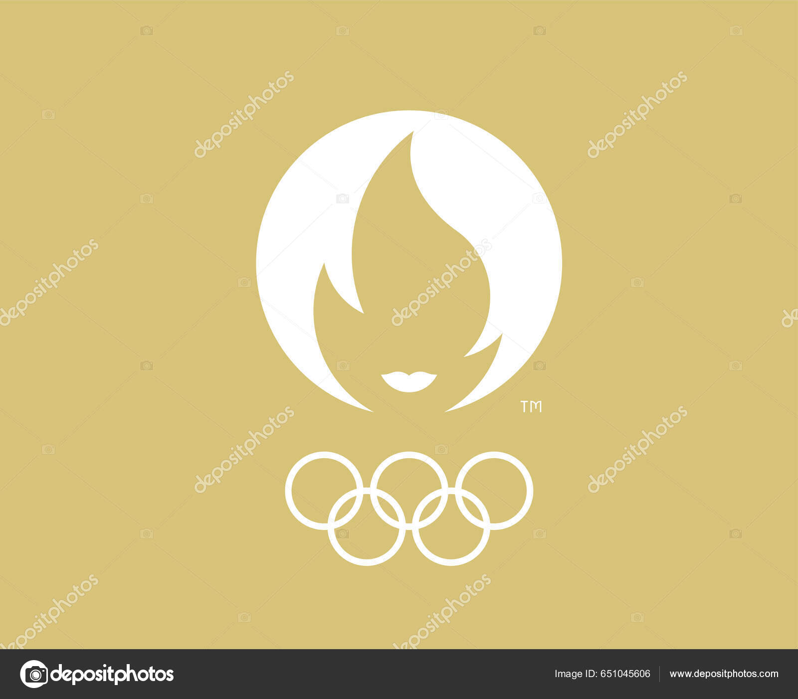 Paris 2024 Logo Officiel Des Jeux Olympiques Illustration Vectorielle