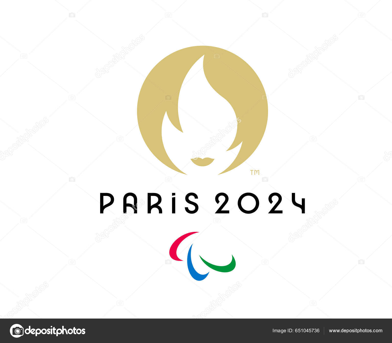 Paris 2024 Paralympic Games Official Logo Symbol Design Abstract Vector