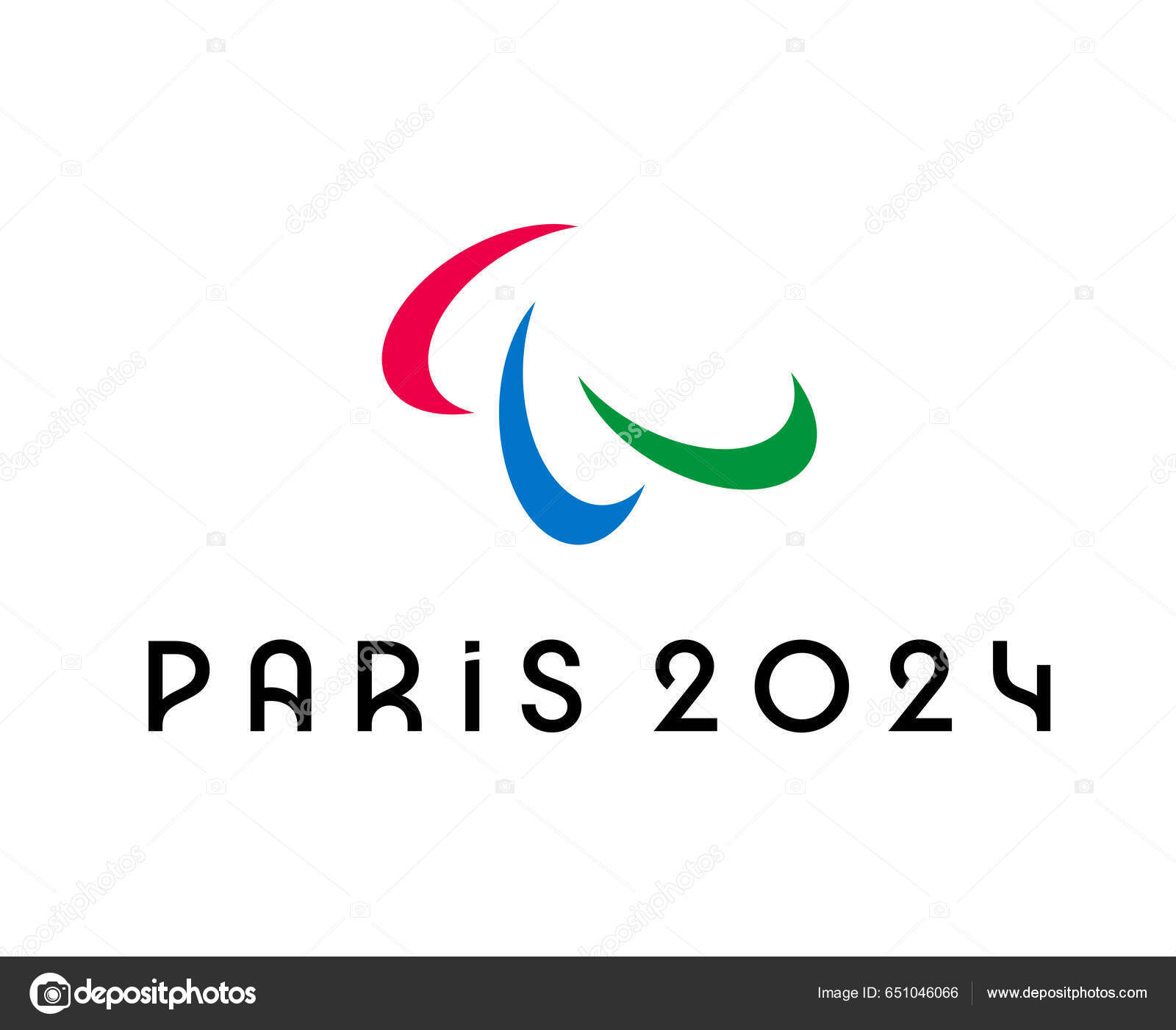 Jeux Paralympiques Paris 2024 Logo Illustration Vectorielle Abstraite