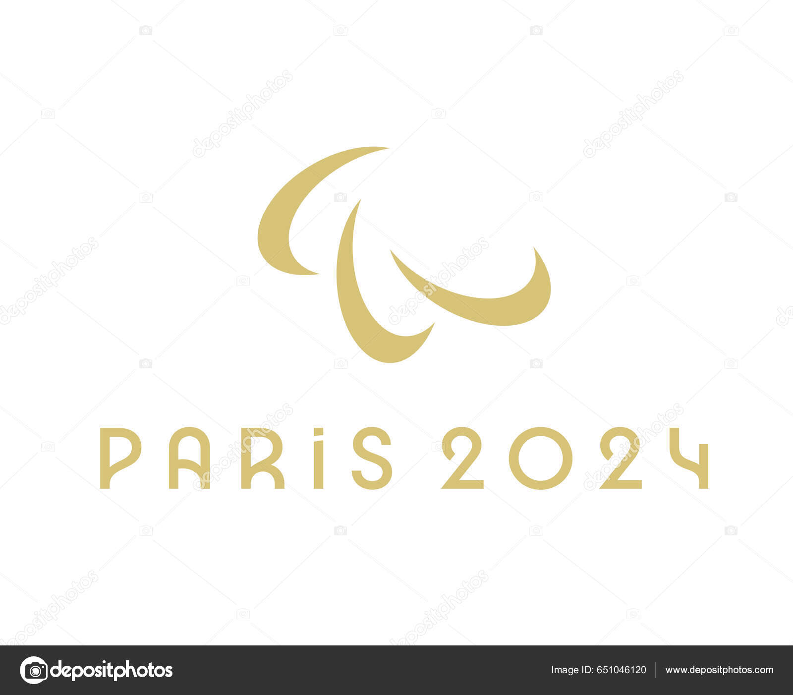 Jeux Paralympiques Paris 2024 Logo Official Brown Symbole Abstrait