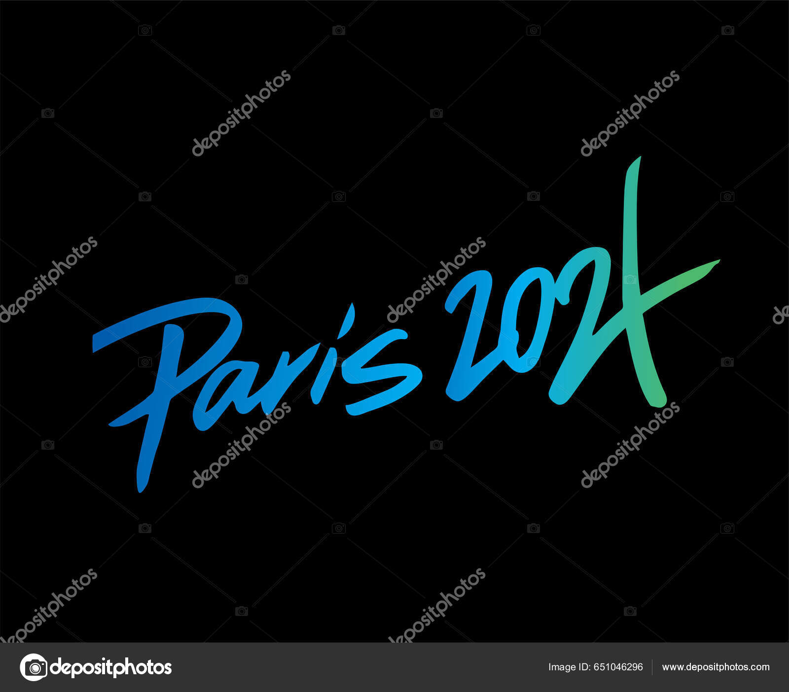 Paris 2024 Nom Jeux Olympiques Logo Symbole Abstrait Design Vectoriel