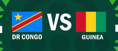 Dr Kongo ve Gine, Afrika Ulusları Bayraklarıyla Uyuşuyor 2023 Afrika Futbol Takımı Ülkeleri Futbol Sembol Logosu Logo Tasarım Vektörü İllüstrasyonu
