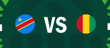 Dr Kongo ve Gine Amblemleri Afrika Ulusları 2023 Afrika Ülkeleri Takım Ülkeleri Afrika Futbol Sembol Logosu Tasarım Vektör İllüstrasyonuyla Eşleşiyor