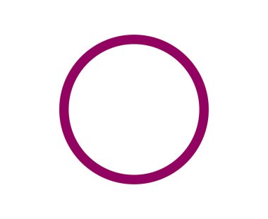 Çember Şekli Ana Hattı Mor Vuruş Çemberi Şekli Sembol Vektörü İllüstrasyonu