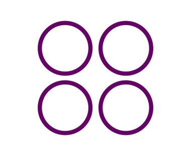 Çember Şekli Vuruş Koleksiyonu Sembol Mor Element Vektörü Grafik Tasarım Çizimi