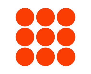 Çember Şekil Koleksiyonu Turuncu Eleman Sembol Vektörü Grafik Tasarım Çizimi