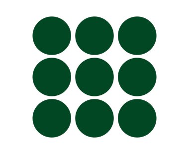 Çember Şekil Koleksiyonu Yeşil Element Sembol Vektörü Grafik Tasarım İllüstrasyonu