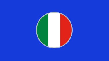 İtalya Bayrak Amblemi Avrupa Ulusları 2024 Avrupa Takım Ülkeleri Avrupa Futbol Sembol Logosu Tasarım Vektörü İllüstrasyonu