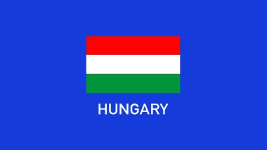 Macaristan Bayrak Takımları Avrupa Milletleri 2024 Soyut Avrupa Ülkeleri Avrupa Futbol Sembolü Logo Tasarım Vektörü İllüstrasyonu