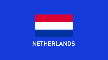 Hollanda Bayrak Takımları Avrupa Milletleri 2024 Soyut Avrupa Ülkeleri Avrupa Futbol Sembolü Logo Tasarım Vektörü İllüstrasyonu
