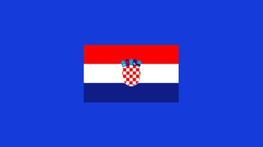 Hırvatistan Avrupa Ulusları 2024 Avrupa Takım Ülkeleri Avrupa Futbol Sembol Logosu Tasarım Vektörü İllüstrasyonu