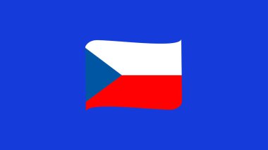 Çek Amblem Kurdelesi Avrupa Ulusları 2024 Avrupa Takım Ülkeleri Avrupa Futbol Sembolü Logo Tasarım Vektörü İllüstrasyonu