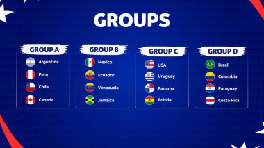 Amerikan Futbolu ABD 2024 Gruplar Tasarımı Soyut Logo Sembolü Amerikan Futbolu final illüstrasyonu