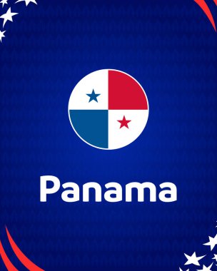 Panama Bayrağı Amerikan Futbolu ABD 2024 Soyut Tasarım Logosu Amerikan Futbolu final illüstrasyonu