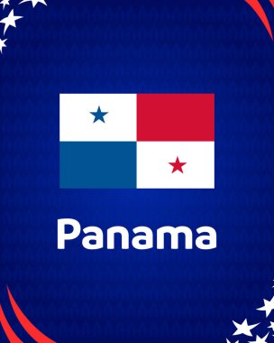 Panama Amblemi Amerikan Futbolu ABD 2024 Soyut Tasarım Logosu Amerikan Futbolu final illüstrasyonu
