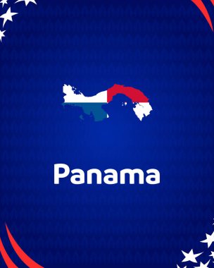 Panama Bayrak Haritası Amerikan Futbolu ABD 2024 Soyut Tasarım Logosu Amerikan Futbolu final illüstrasyonu