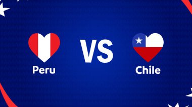 Peru ve Şili, Bayrak Yürekli Amerikan Futbolu 2024 Soyut Tasarım Logosu Amerikan Futbolu final illüstrasyonuyla eşleşiyor