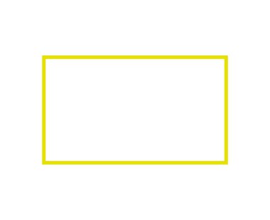 Dikdörtgen Şekil Özeti Sarı Vuruşlu Çember Sembol Vektörü Resimlemesi