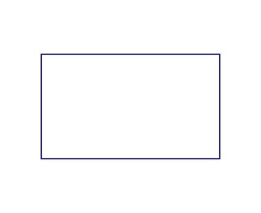 Dikdörtgen Geometrik Şekil Ana Hattı Mavi Sembol Vektörü Resimlemesi