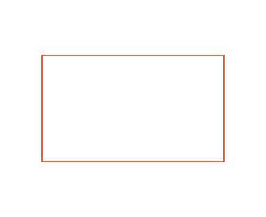 Dikdörtgen Geometrik Şekil Ana Hattı Turuncu Sembol Vektörü İllüstrasyonu