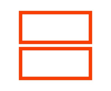 Dikdörtgen Geometrik Şekiller Ana Hattı Turuncu Sembol Eleman Vektörü Grafik Tasarım Çizimi