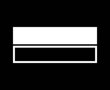 Dikdörtgen Şekil ve özet Siyah ve Beyaz Sembol Element Vektörü Grafik Tasarım Çizimi