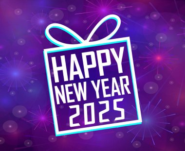 2025 Mutlu Yıllar Soyut Tasarım Vektörü İllüstrasyonu