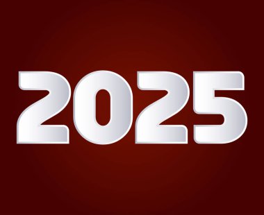 Mutlu yıllar 2025 Tatil Tasarımı Soyut Vektör İllüstrasyonu